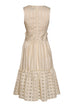V NECK MIDI DRESS CREAM - Barrus London
